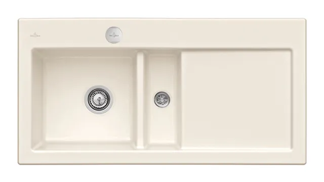 Villeroy & Boch Einbau-Küchenspülbecken „Subway“ 60 1000 × 510 × 220 mm, für Becken links in Crema