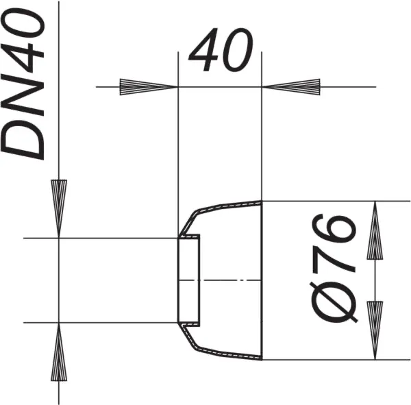 Wandrosette R 4, DN 40