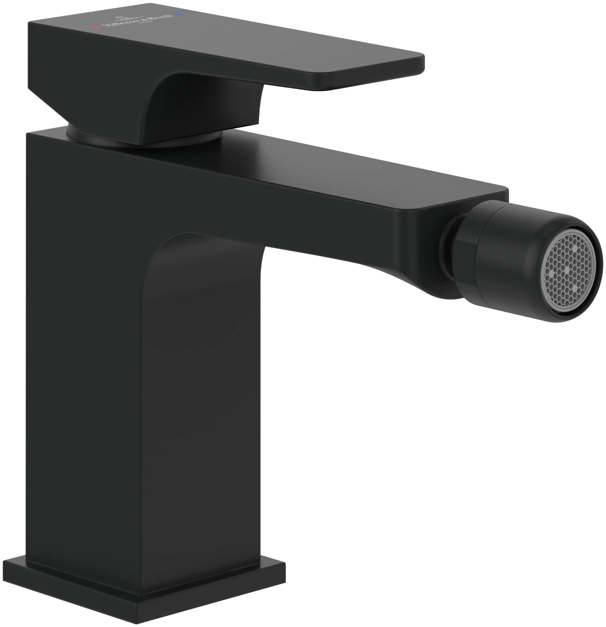 Villeroy & Boch Bidetarmatur Architectura Square, Einhebel, 42x165x139 mm, Matt Black