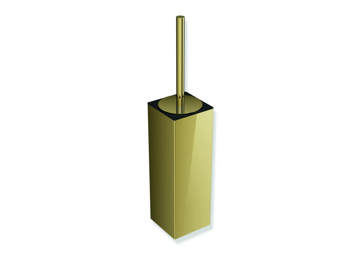 HEWI WC-Bürstengarnitur System 900Q mit Deckel, PVD gold glänzend, 438 mm hoch, 100 mm tief, 90 mm breit, Wandmontage HEWI WC-Bürstengarnitur System 900Q mit Deckel, PVD gold glänzend, 438 mm hoch, 100 mm tief, 90 mm breit, Wandmontage