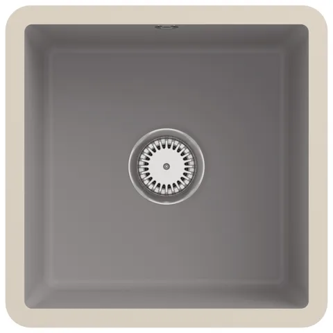 Villeroy & Boch Unterbau-Küchenspülbecken „Subway“ 50 SU 440 × 440 × 214 mm, für Becken mittig in Fossil Villeroy & Boch Unterbau-Küchenspülbecken „Subway“ 50 SU 440 × 440 × 214 mm, für Becken mittig in Fossil