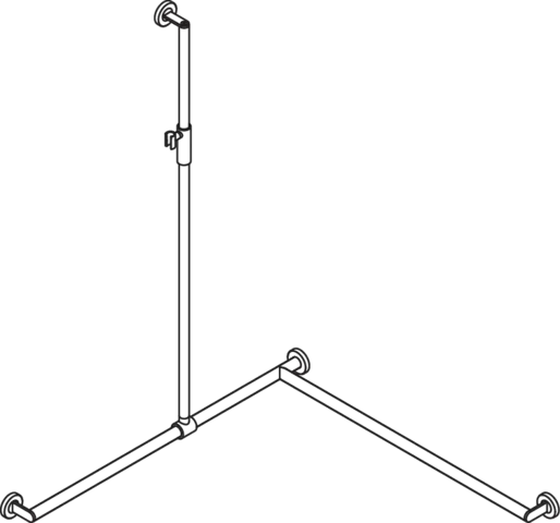 HEWI Haltegriff Ausführung rechts „System 900“ in Weiß tiefmatt / Hellgrau matt, Befestigung verdeckt HEWI Haltegriff Ausführung rechts „System 900“ in Weiß tiefmatt / Hellgrau matt, Befestigung verdeckt