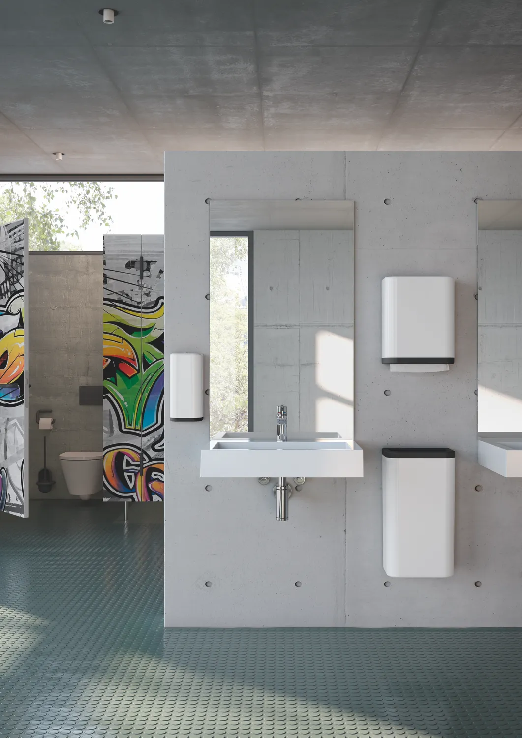 Papierabfallbehälter, Korpus Polyamid in Farbe 98, Rahmenelement / Einwurföffnung Polyamid matt, Fassungsvermögen ca. 25 l, Breite 281 mm, Höhe 505 mm, Tiefe 181 mm, Wandmontage, in Farbe 92 (Anthrazitgrau) Papierabfallbehälter, Korpus Polyamid in Farbe 98, Rahmenelement / Einwurföffnung Polyamid matt, Fassungsvermögen ca. 25 l, Breite 281 mm, Höhe 505 mm, Tiefe 181 mm, Wandmontage, in Farbe 92 (Anthrazitgrau)