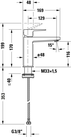 Manhattan 1Heb.-Wtmi. M chr 48x170x169 Ala:129 Ans.m. SchAns:3/8" St