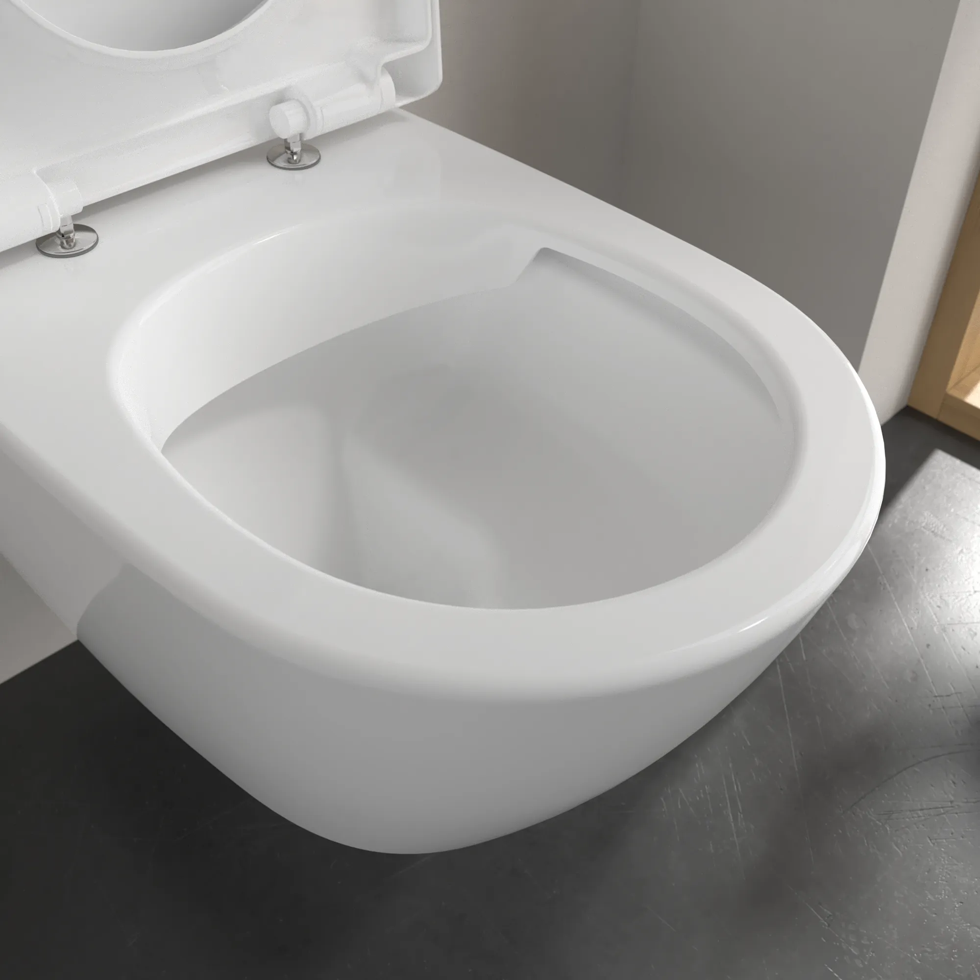 Wand-Tiefspül-WC DirectFlush „Subway 2.0“ 37 × 36,5 × 56 cm in Weiß Alpin, mit CeramicPlus, ohne Spülrand, Abgang waagerecht