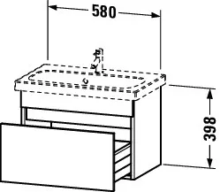 Duravit Waschtischunterschrank wandhängend „DuraStyle“ 58 × 39,8 × 36,8 cm