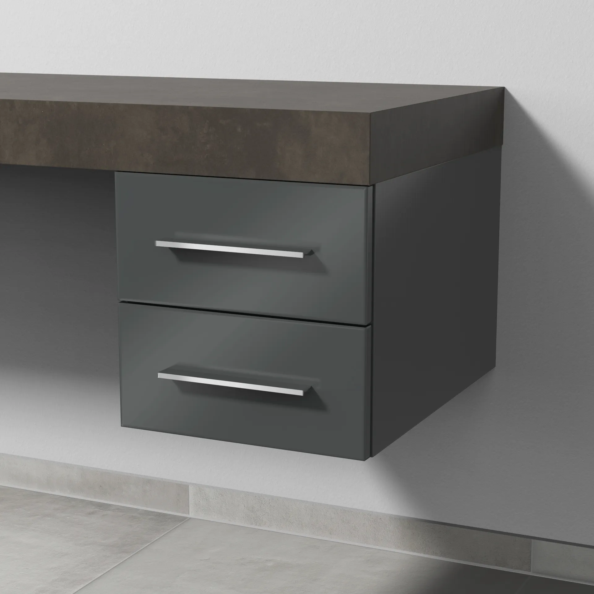 Sanipa Unterschrank „2morrow“ 350 × 340 × 520 mm in Anthrazit (glanz) Sanipa Unterschrank „2morrow“ 350 × 340 × 520 mm in Anthrazit (glanz)