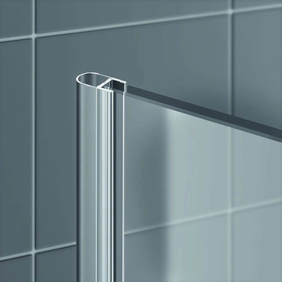 Kermi Pendeltür 1-flügelig links für Nische „RAYA“ Glas Klar, Profile Silber Mattglanz, BV: 728 - 758 mm WE: 728 - 758 mm H: 1850 mm