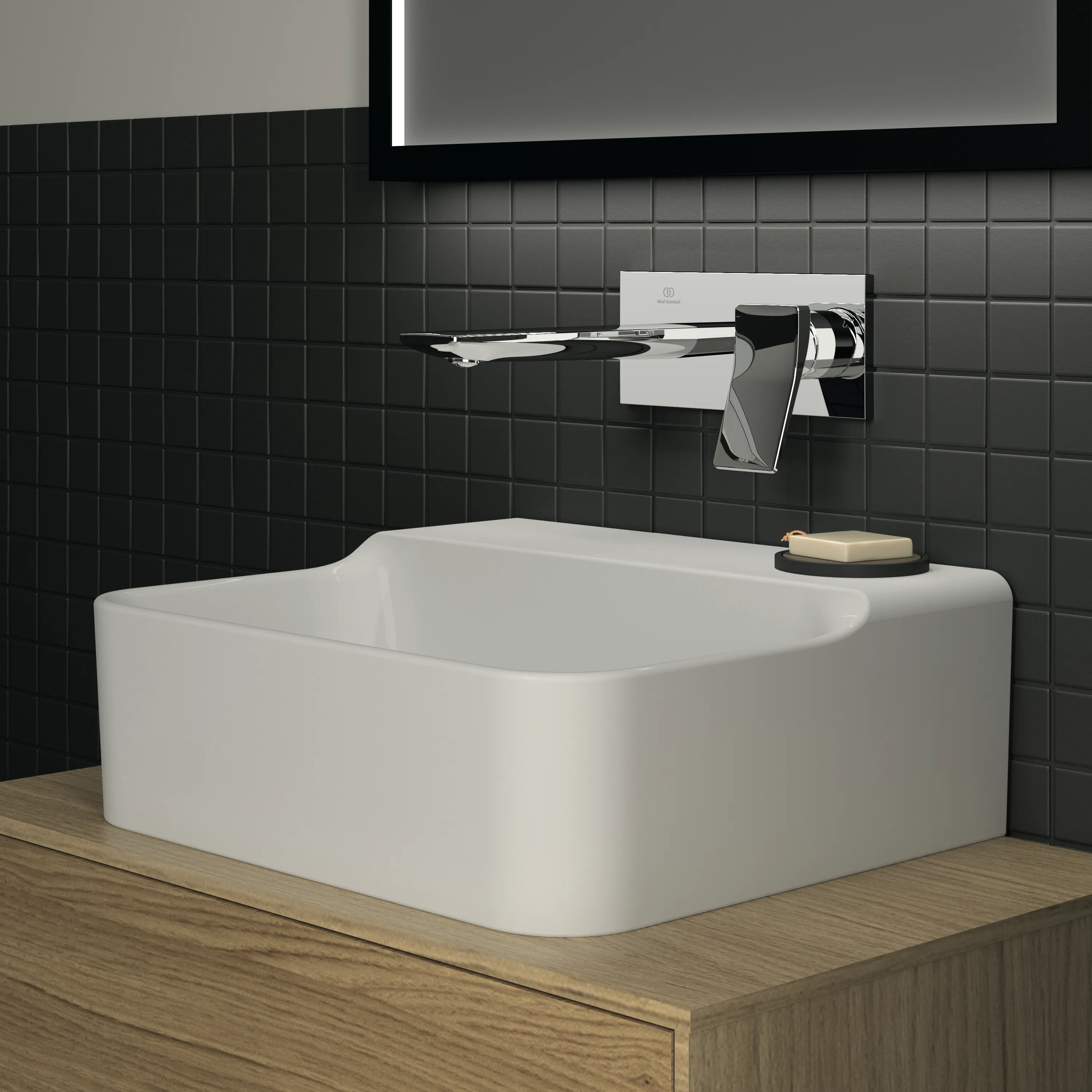 Waschbecken „Conca“ 40 × 35 × 16,5 cm in Weiß