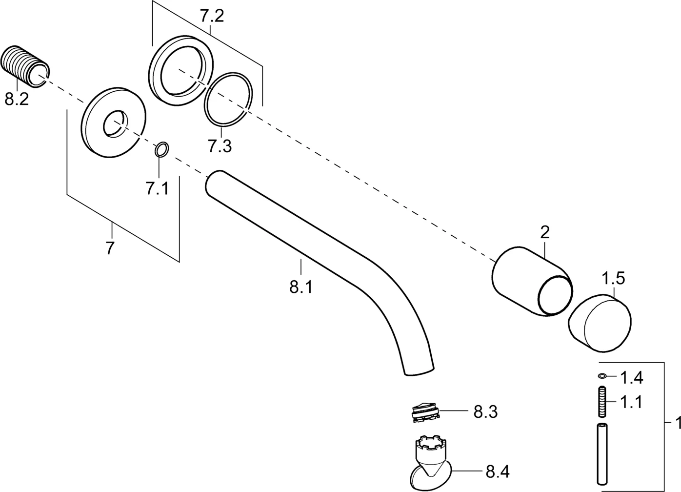 HansaPUBLIC Waschtischarmatur Hansastela 2021, Einhebelmischer Fertigmontageset für Waschtischbatterie 5794 Rosette rund Ausladung 225 mm Chrom HansaPUBLIC Waschtischarmatur Hansastela 2021, Einhebelmischer Fertigmontageset für Waschtischbatterie 5794 Rosette rund Ausladung 225 mm Chrom