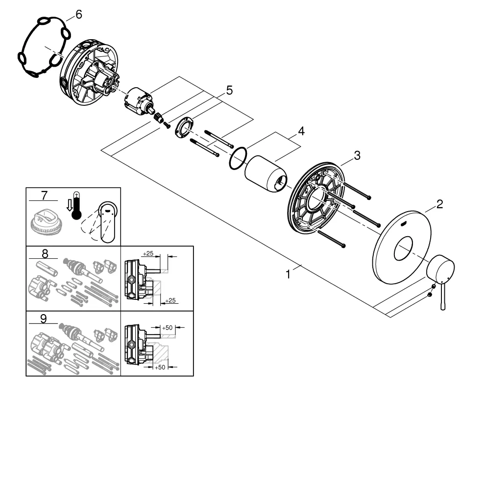 Grohe Essence Einhand-Brausebatterie Fertigmontageset für Grohe Rapido SmartBox, hard graphite gebürstet Grohe Essence Einhand-Brausebatterie Fertigmontageset für Grohe Rapido SmartBox, hard graphite gebürstet