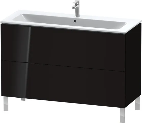 Duravit Waschtischunterschrank bodenstehend „L-Cube“ 122 × 70,4 × 48,1 cm Schwarz Hochglanz Duravit Waschtischunterschrank bodenstehend „L-Cube“ 122 × 70,4 × 48,1 cm Schwarz Hochglanz