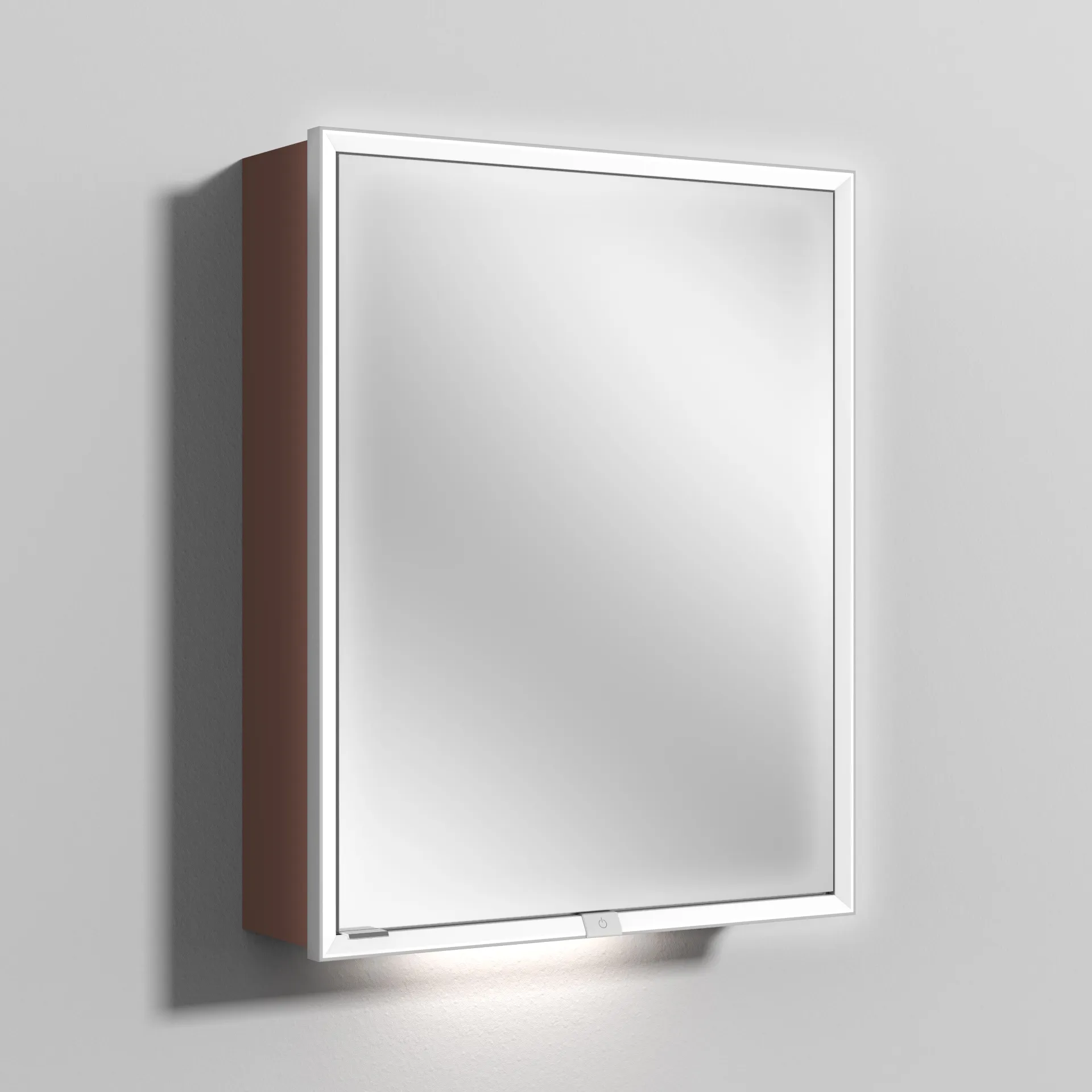 Sanipa Wandvorbau Spiegelschrank „Milo“ 600 × 750 × 168 mm Anschlag rechts, rechts in Wine-Red, Anschlag rechts