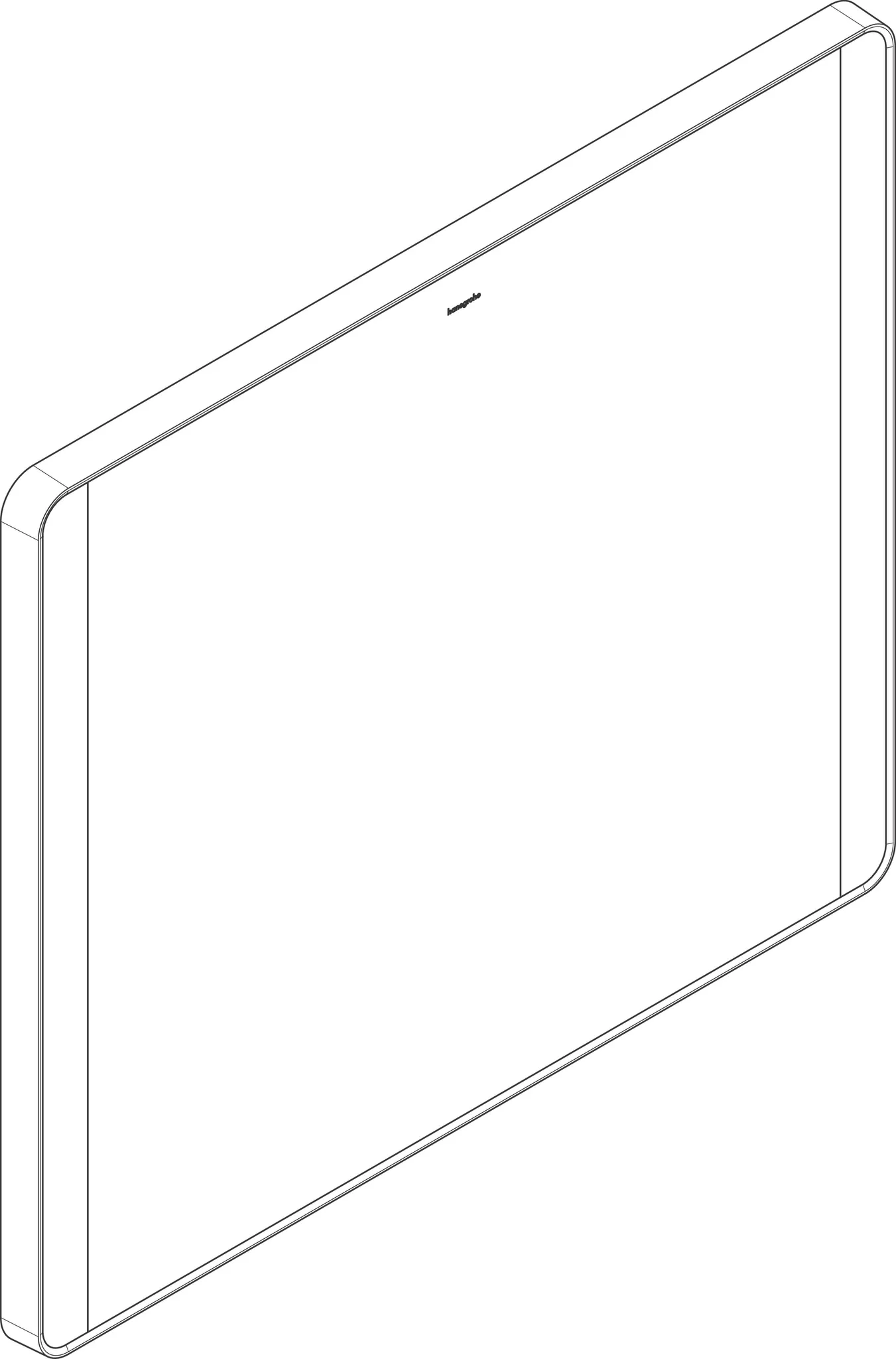 Hansgrohe Xarita Lite Q Spiegel mit seitlicher LED-Beleuchtung, 800x700x30 mm, Mattschwarz