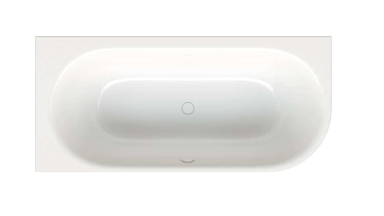 Bette BetteSilhouette Badewanne Lux Oval IV Silhouette, weiß, 1750 x 800 mm, Randhöhe 575 mm, 2-Sitzer, Schürzenwanne