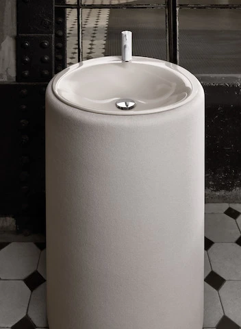 Einbauwaschtisch „BetteLux“, ohne Überlauf, ohne Hahnlochbohrung ⌀ 50 × 10 cm in Dust Einbauwaschtisch „BetteLux“, ohne Überlauf, ohne Hahnlochbohrung ⌀ 50 × 10 cm in Dust