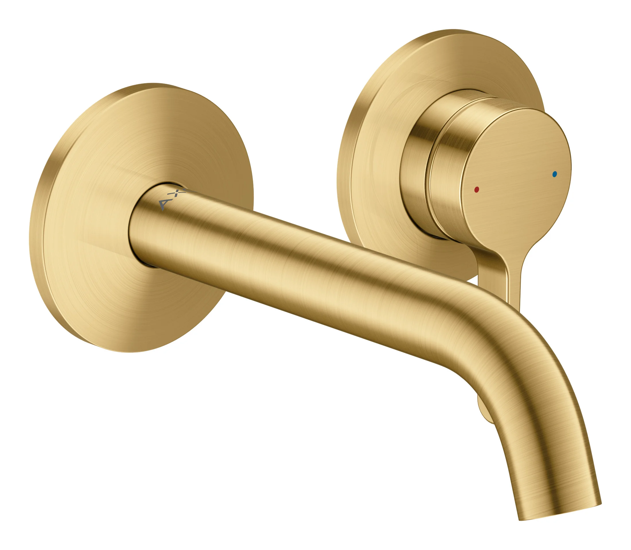 Hansgrohe AXOR One Einhebel-Waschtischmischer Unterputz Wandmontage Brushed Gold Optic Ausladung 160 mm Hebelgriff Normalstrahl