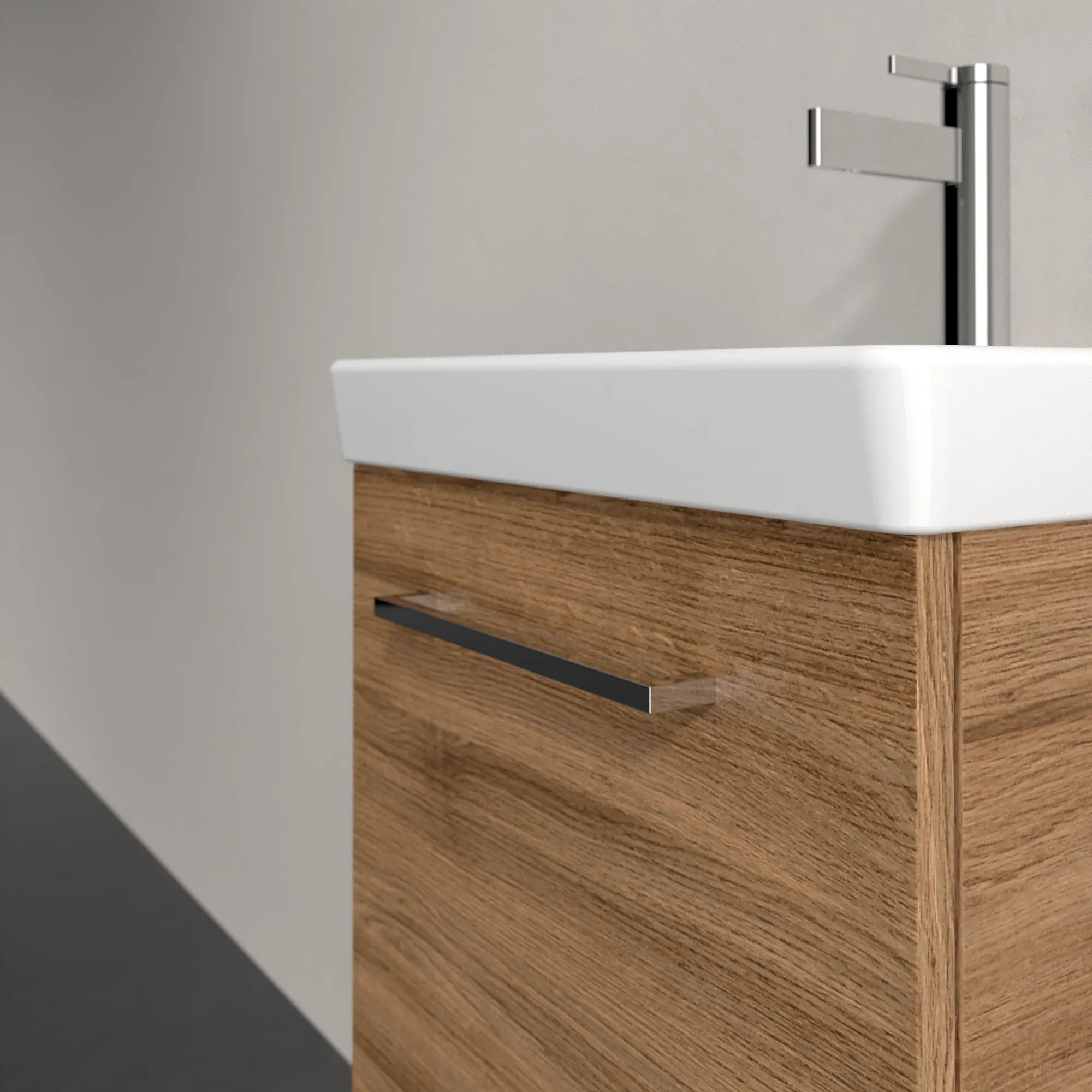 Villeroy & Boch Waschtischunterschrank mit Tür „Avento“ für Schrankwaschtisch 430 × 514 × 352 mm Kansas Oak, Anschlag rechts, Soft Closing, 1 Tür Villeroy & Boch Waschtischunterschrank mit Tür „Avento“ für Schrankwaschtisch 430 × 514 × 352 mm Kansas Oak, Anschlag rechts, Soft Closing, 1 Tür