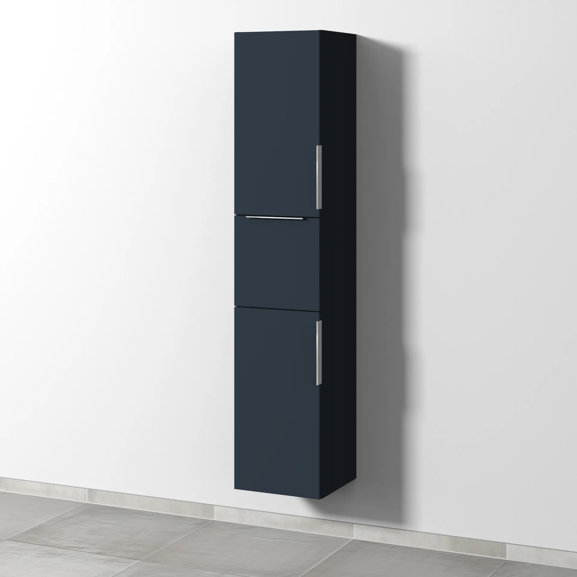 Sanipa Hochschrank „3way“ 350 × 1700 × 345 mm Anschlag links, in Marine (matt), Anschlag links