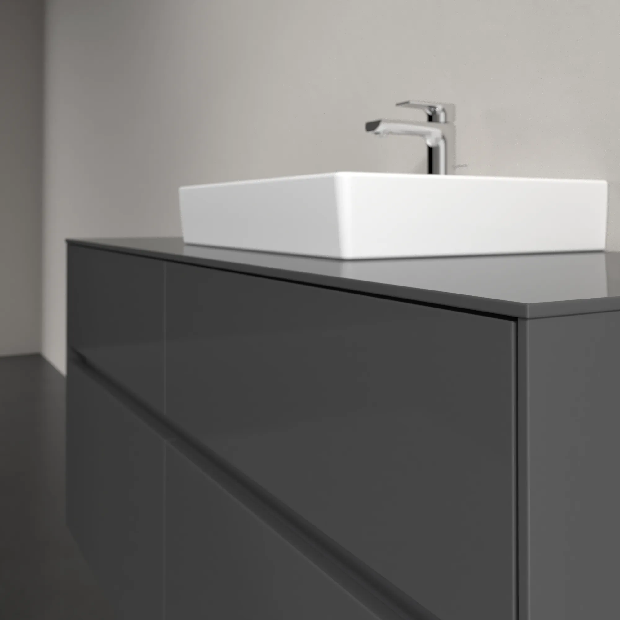 Villeroy & Boch Collaro Waschbeckenunterschrank 1200x548x500mm Glossy Grey