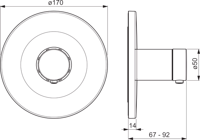 HansaVAROX Wannen- und Brausearmatur, Fertigmontageset für Wanne/Brause HansaVAROX PRO 4056 Rosette rund Chrom HansaVAROX Wannen- und Brausearmatur, Fertigmontageset für Wanne/Brause HansaVAROX PRO 4056 Rosette rund Chrom