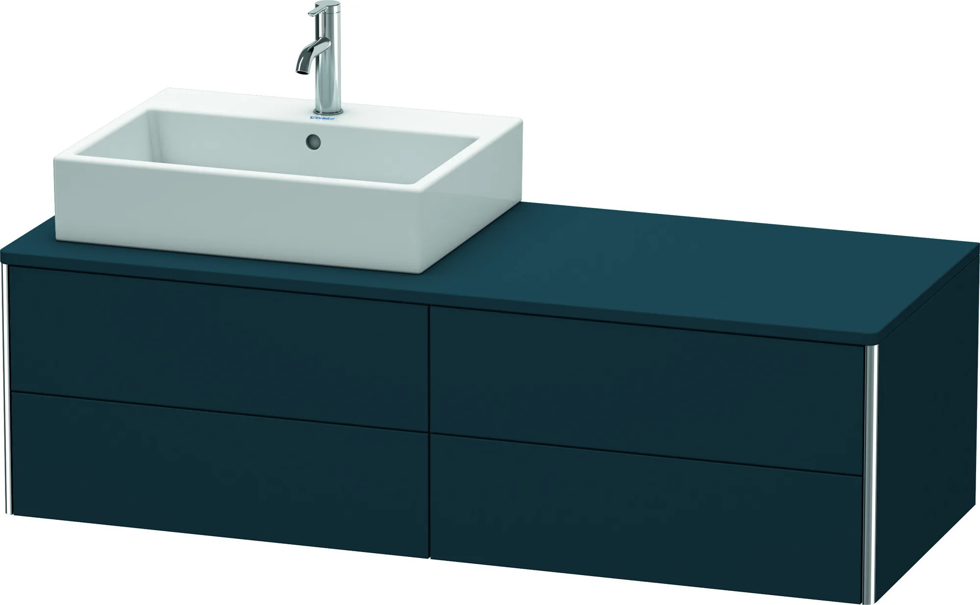 Duravit Waschtischunterschrank wandhängend „XSquare“ 140 × 40 × 54,8 cm Nachtblau Seidenmatt Duravit Waschtischunterschrank wandhängend „XSquare“ 140 × 40 × 54,8 cm Nachtblau Seidenmatt