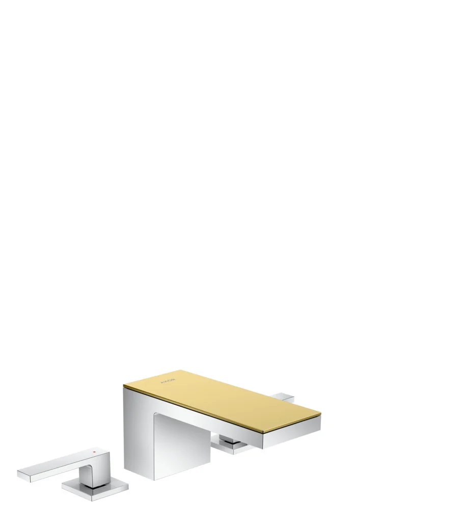 Hansgrohe AXOR MyEdition 3-Loch Waschtischarmatur Chrom, Ausladung 151 mm, Auslaufhöhe 70 mm, Hebelgriff, PowderRain Strahlart, max. Durchfluss 5 l/min, DN15 Anschluss