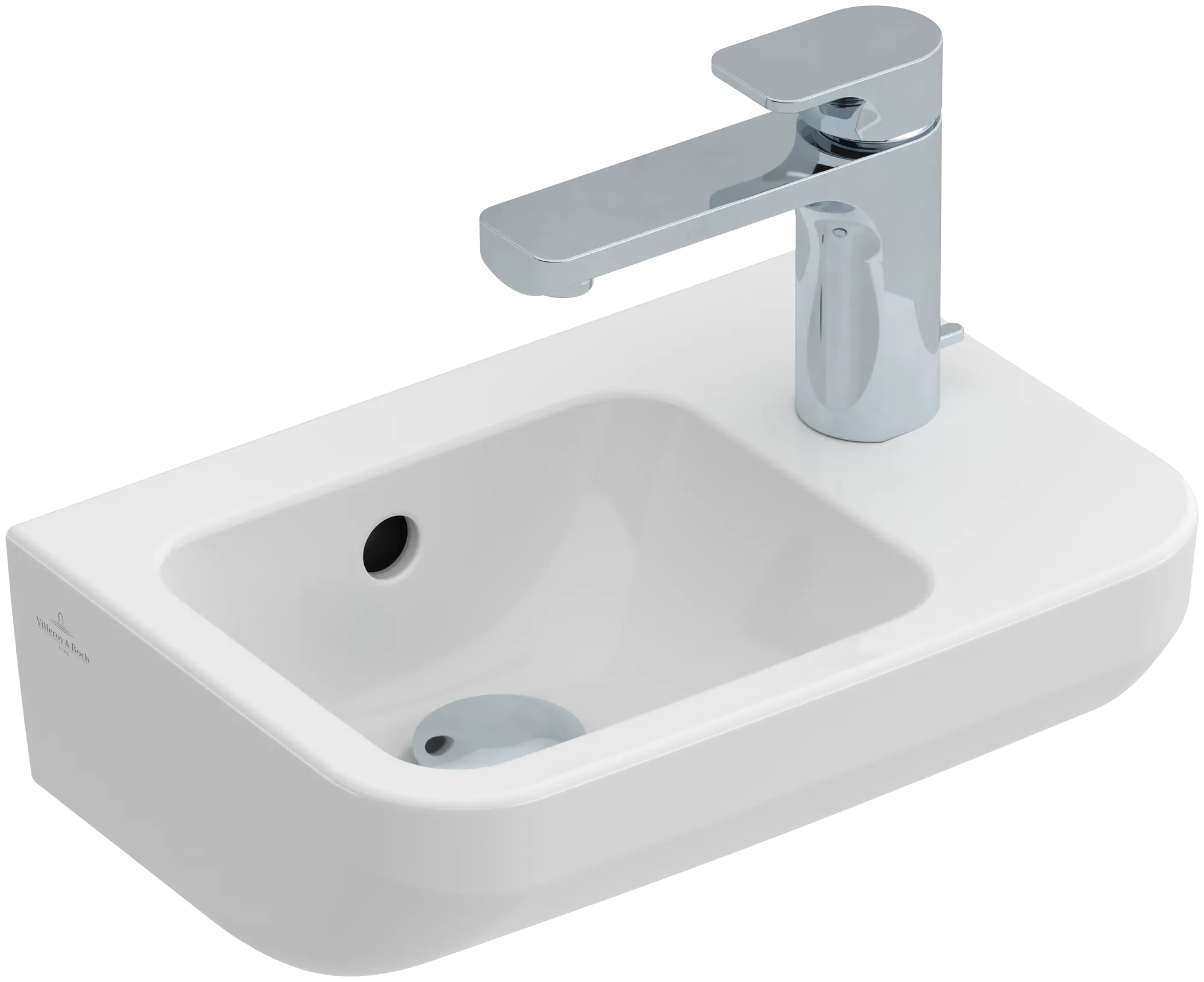 Villeroy & Boch Handwaschbecken „Architectura“ 360 × 260 × 140 mm, für Becken mittig, ohne Hahnlochbohrung in Weiß Alpin Villeroy & Boch Handwaschbecken „Architectura“ 360 × 260 × 140 mm, für Becken mittig, ohne Hahnlochbohrung in Weiß Alpin