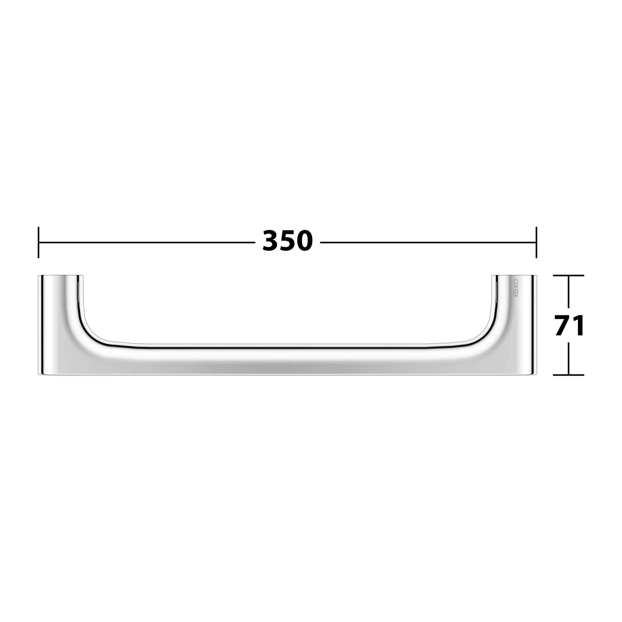 Edition 400 11507010000 Haltegriff 350 mm verchromt Edition 400 11507010000 Haltegriff 350 mm verchromt