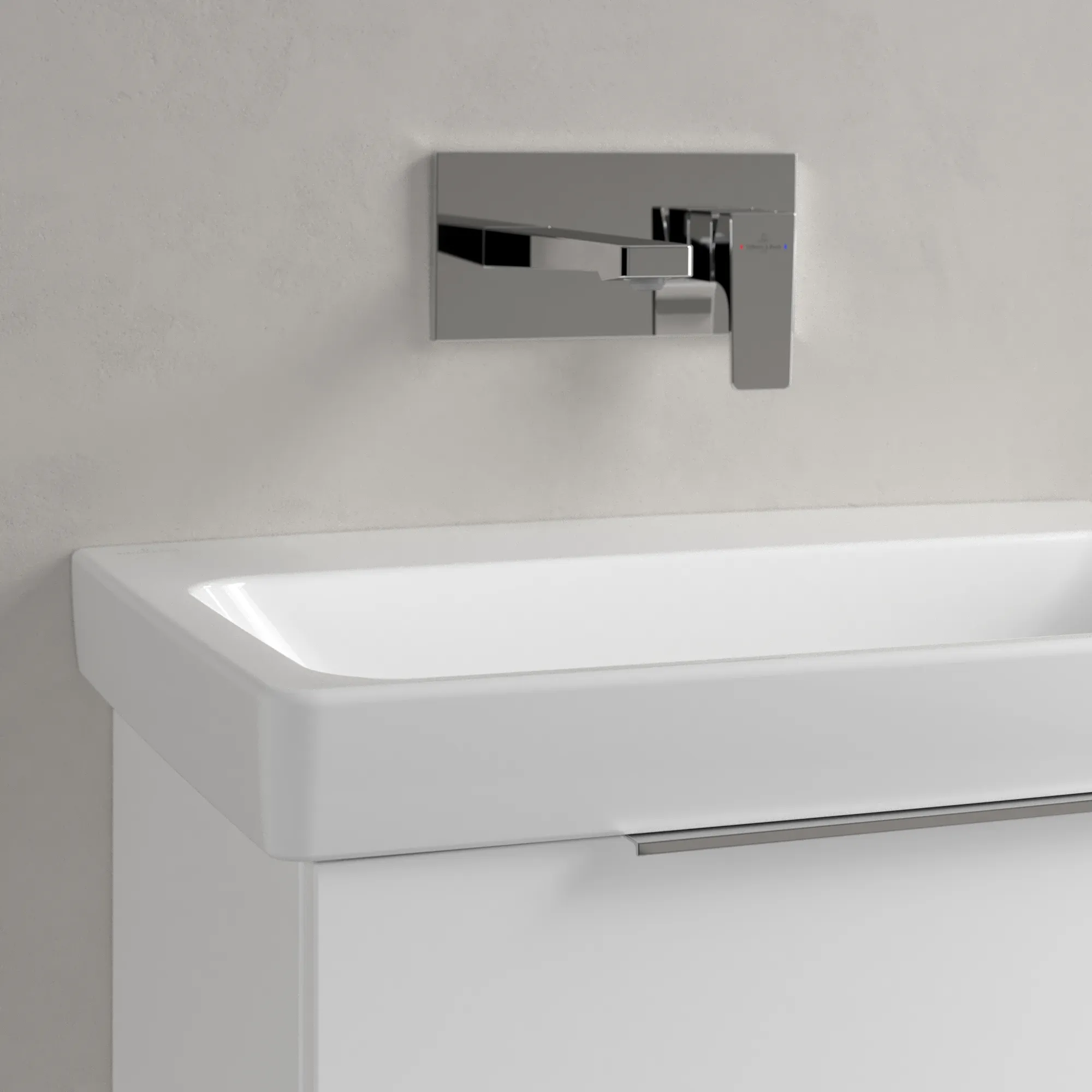 Villeroy & Boch Waschbecken „Architectura“ 650 × 445 × 165 mm, ohne Hahnlochbohrung, für Becken mittig