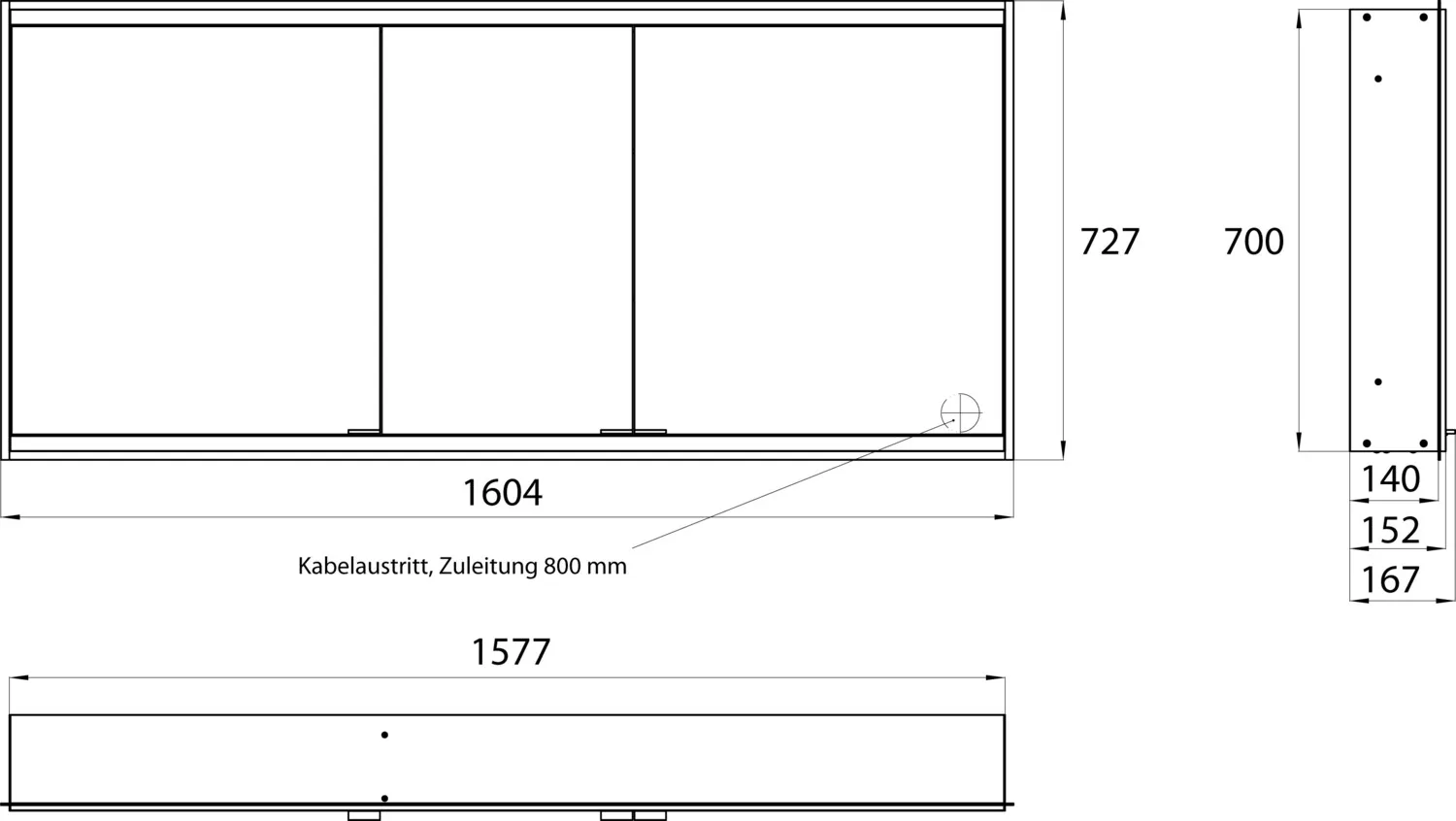 emco Spiegelschrank „prime 2“ Facelift 70 × 16,7 cm