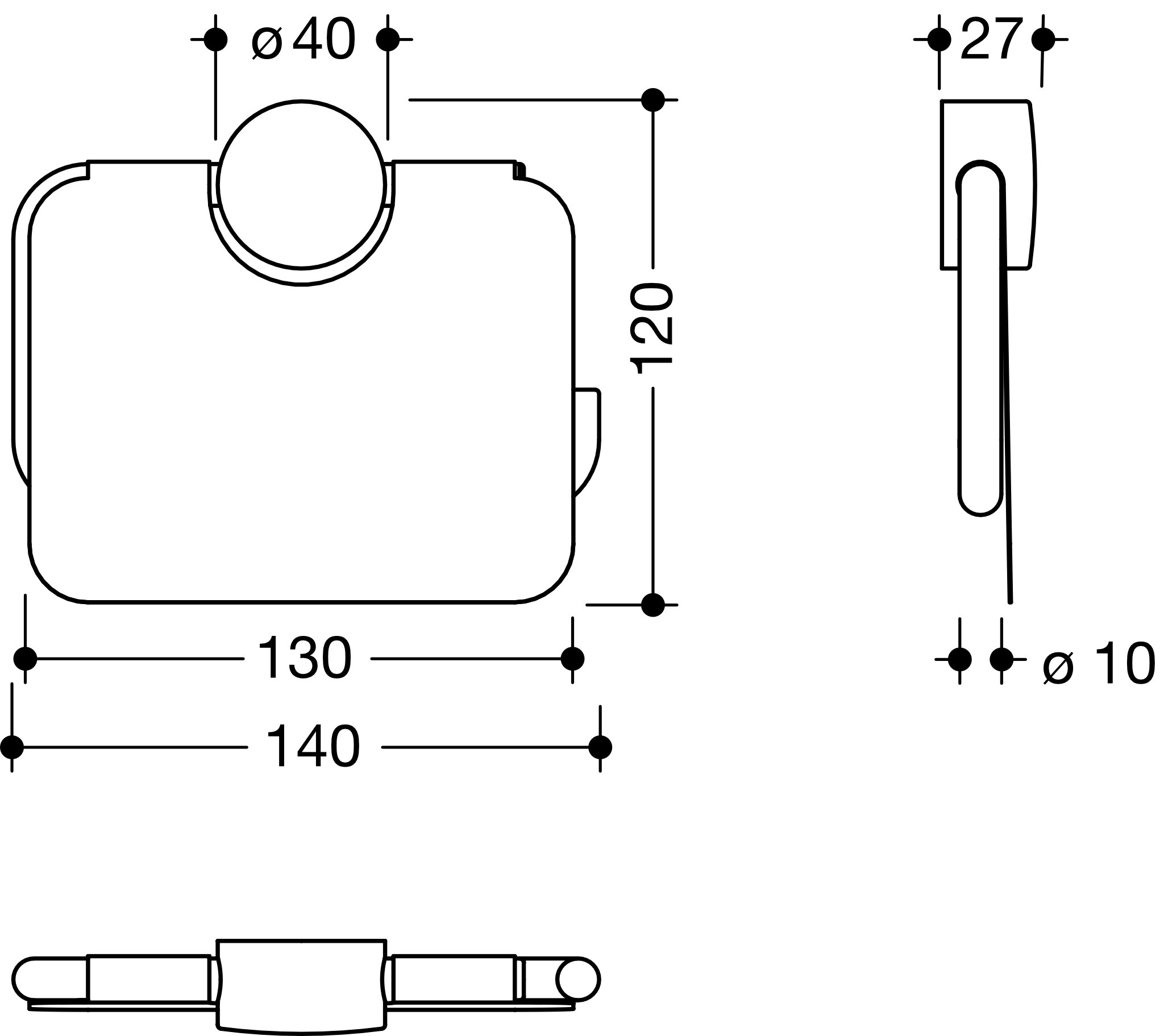 HEWI Toilettenpapierhalter „System 815“ 14 cm
