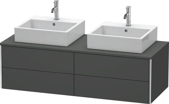 Duravit Waschtischunterschrank wandhängend „XSquare“ 140 × 40 × 54,8 cm Graphit Matt Duravit Waschtischunterschrank wandhängend „XSquare“ 140 × 40 × 54,8 cm Graphit Matt