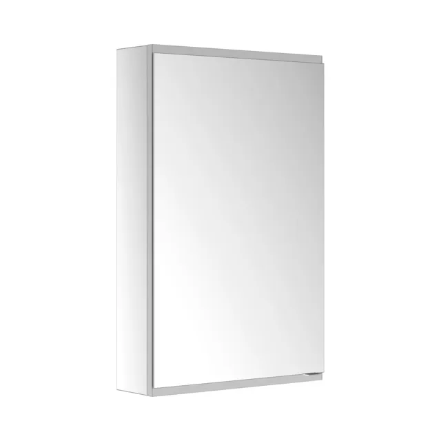 KEUCO Wandvorbau Seitenschrank 1-türig „Royal Modular 2.0“ in Silber (eloxiert), Anschlag links, links, Aufputz, Anschlag links, ohne Beleuchtung 600 × 900 × 160 mm