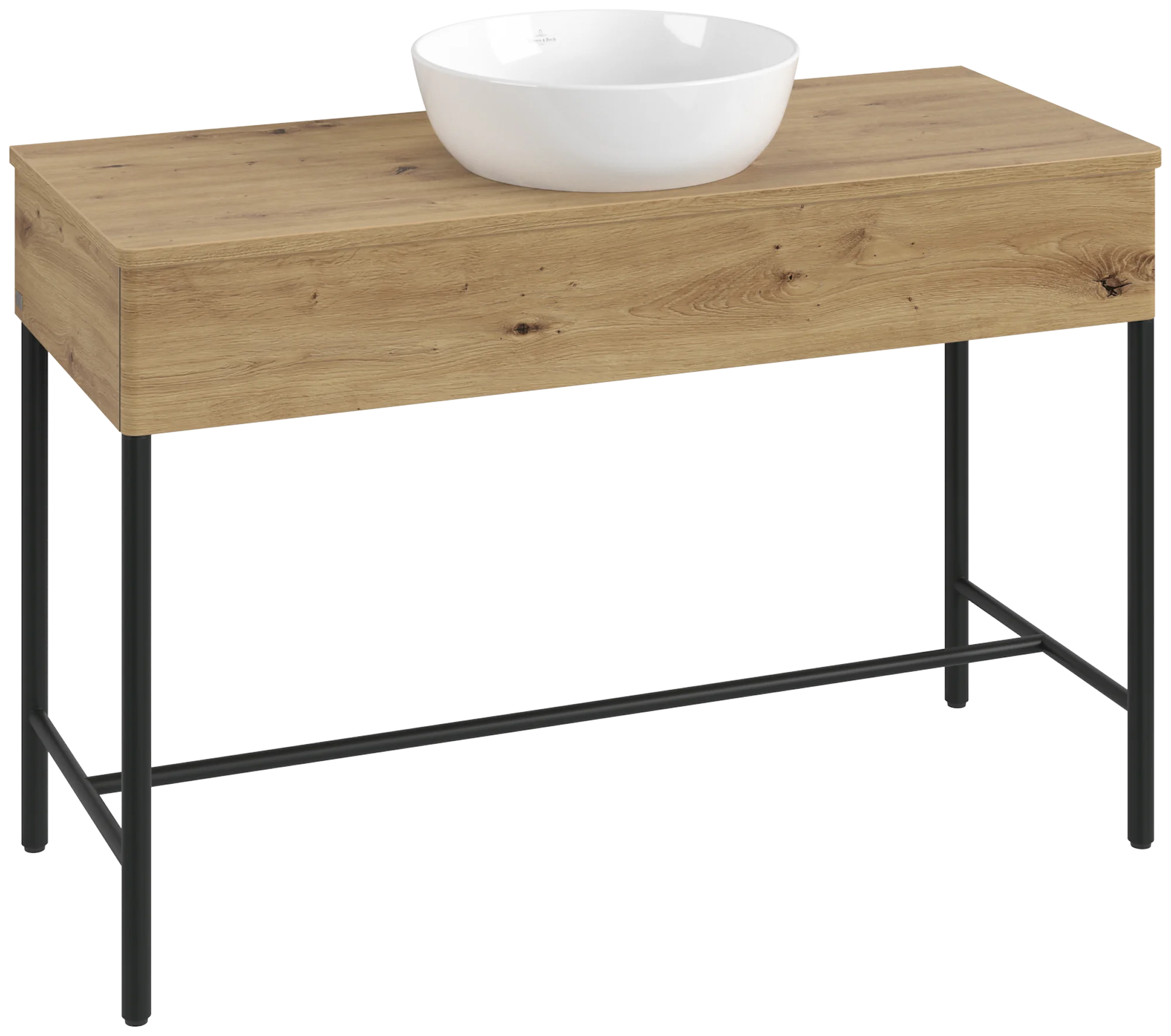 Villeroy & Boch Waschbeckenunterschrank Artis L62011, Eckig Oak Natural Touch, 1200x782x500mm, mit Beleuchtung und Push-to-open Funktion