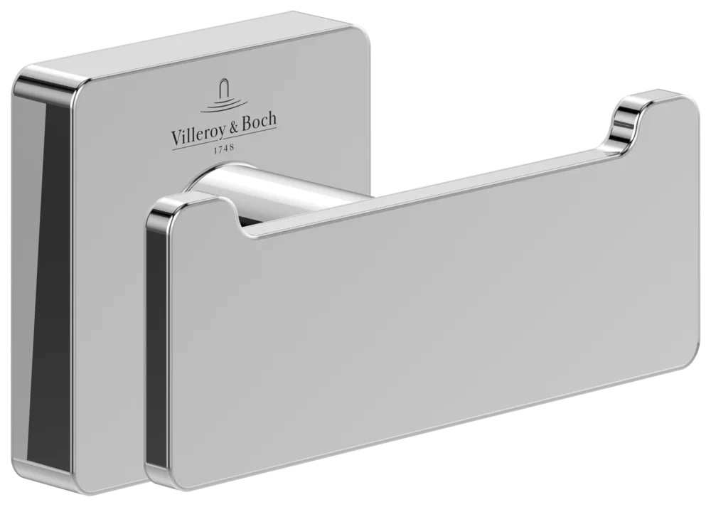 Villeroy & Boch Elements - Striking Doppel-Handtuchhaken 80x44x45mm Chrom Villeroy & Boch Elements - Striking Doppel-Handtuchhaken 80x44x45mm Chrom