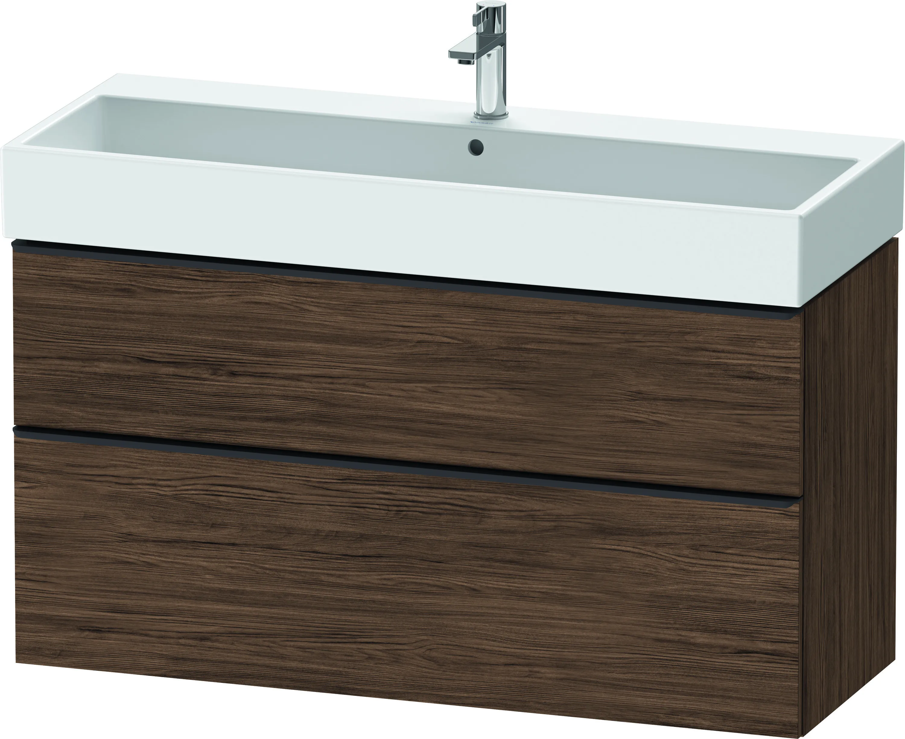 Duravit Waschtischunterschrank wandhängend „D-Neo“ 118,4 × 62,5 × 44,2 cm Nussbaum Dunkel