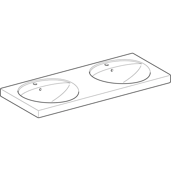 Wandwaschtisch „Preciosa“, rechteckig 130 × 55 cm in weiß alpin Wandwaschtisch „Preciosa“, rechteckig 130 × 55 cm in weiß alpin