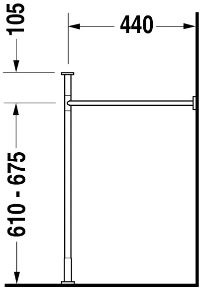 Duravit Vero Metallkonsole Chrom Poliert, höhenverstellbar, 455x808x715-780 mm Duravit Vero Metallkonsole Chrom Poliert, höhenverstellbar, 455x808x715-780 mm
