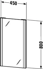 Duravit Spiegel „XSquare“ 45 × 80 cm