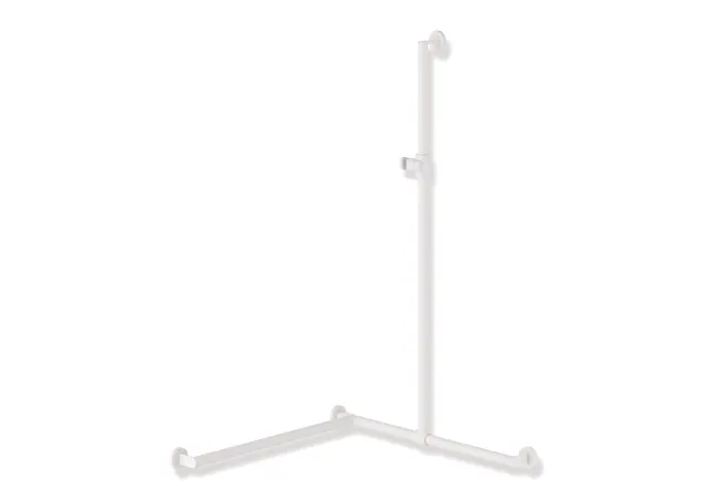 HEWI Duschhandlauf System 900, links, 1250x765mm, Edelstahl, Weiß tiefmatt HEWI Duschhandlauf System 900, links, 1250x765mm, Edelstahl, Weiß tiefmatt