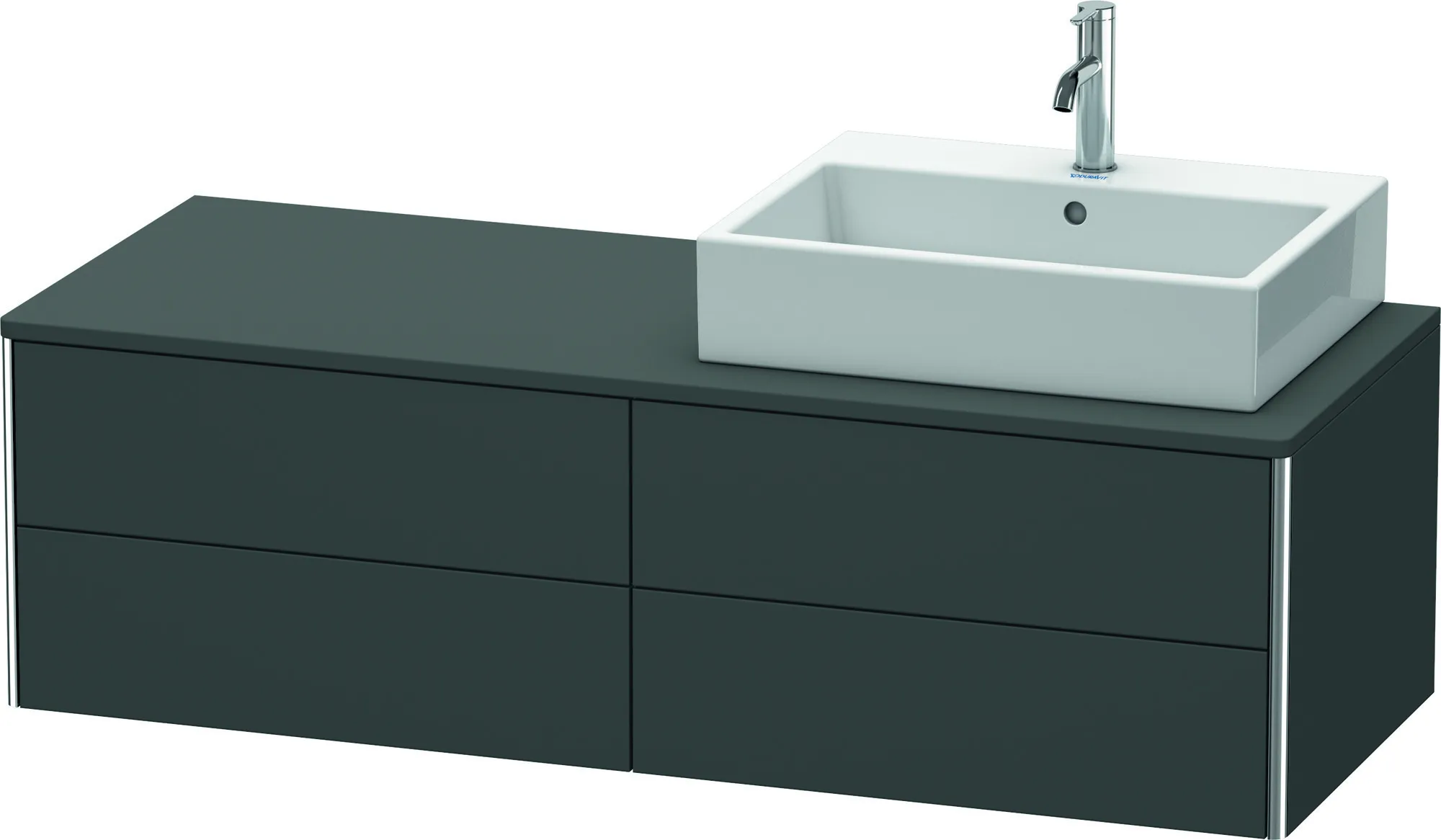 Duravit Waschtischunterschrank wandhängend „XSquare“ 140 × 40 × 54,8 cm Graphit Matt Duravit Waschtischunterschrank wandhängend „XSquare“ 140 × 40 × 54,8 cm Graphit Matt