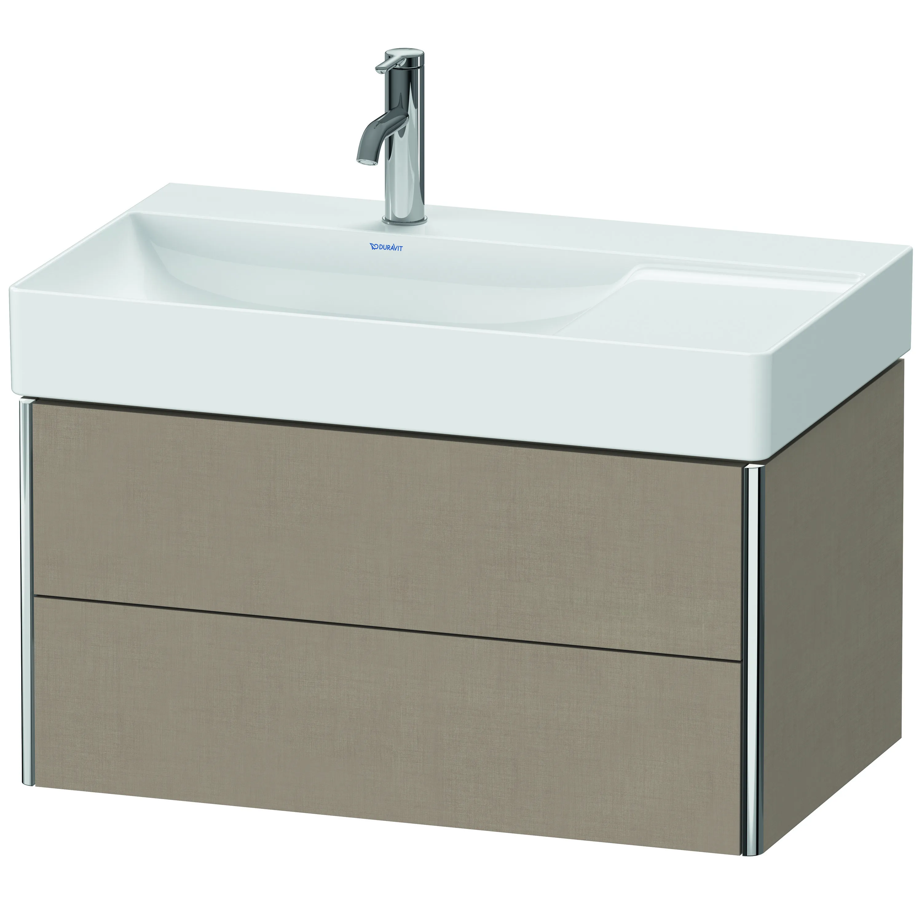Duravit Waschtischunterschrank wandhängend „XSquare“ 78,4 × 39,7 × 46 cm Leinen