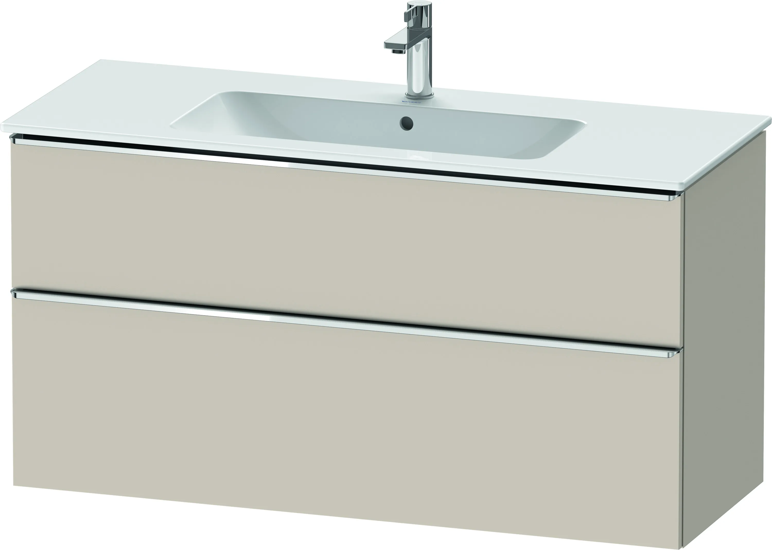 Duravit Waschtischunterschrank wandhängend „D-Neo“ 121 × 62,5 × 46,2 cm Taupe Matt