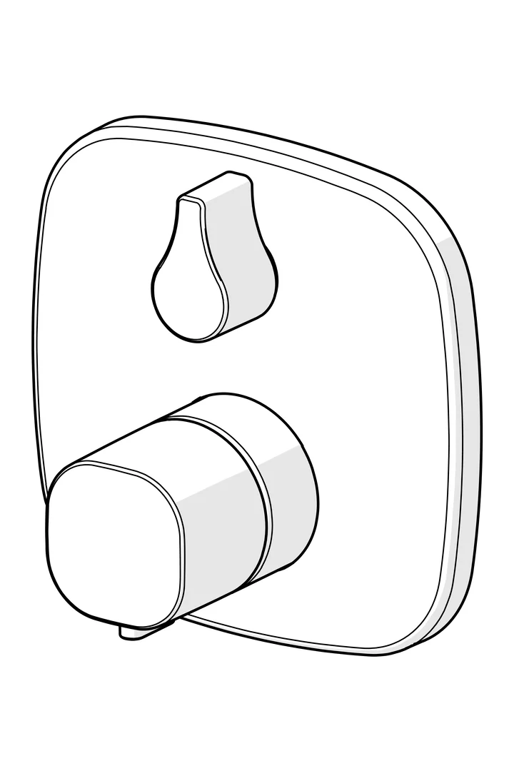 HansaLIVING Wannen- und Brausearmatur Thermostat Fertigsets HansaLIVING 8114 Rosette soft edge DN15 Chrom HansaLIVING Wannen- und Brausearmatur Thermostat Fertigsets HansaLIVING 8114 Rosette soft edge DN15 Chrom