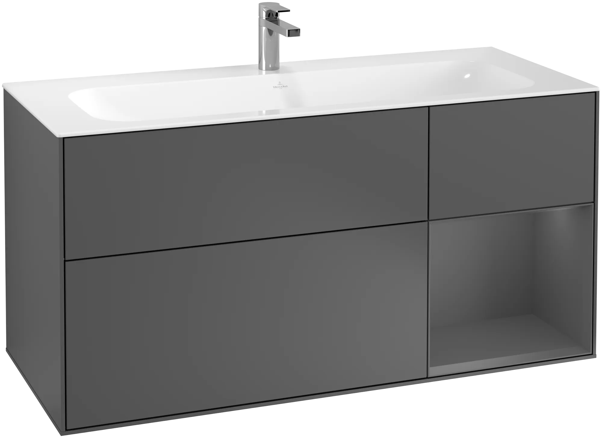 Villeroy & Boch Finion Waschbeckenunterschrank G07 1196x591x498mm Anthracite Matt Lacquer
