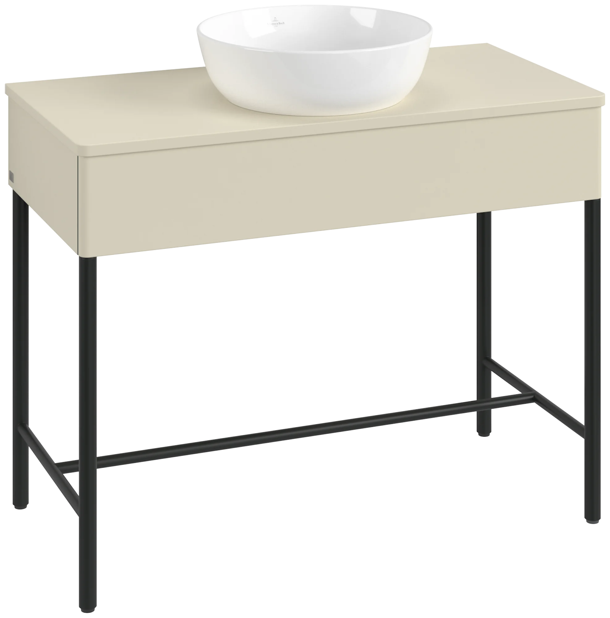 Villeroy & Boch Waschbeckenunterschrank Artis K61011, Silk Grey Matt Lacquer, 1000x782x500mm, mit Metallgestell, Push-to-open Funktion, 1 Auszug Villeroy & Boch Waschbeckenunterschrank Artis K61011, Silk Grey Matt Lacquer, 1000x782x500mm, mit Metallgestell, Push-to-open Funktion, 1 Auszug