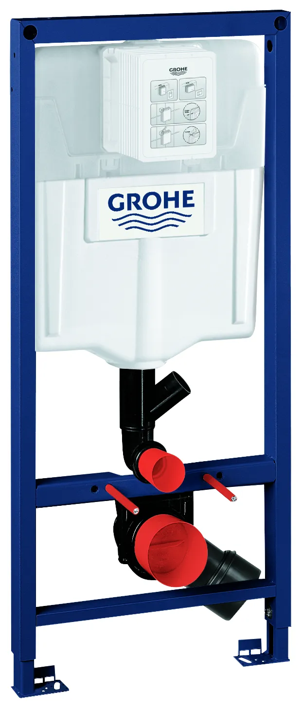 Wand-WC-Element Rapid SL 39002, Spülkasten GD 2, 1,13 m Bauhöhe, für Vorwand- oder Ständerwandmontage, mit Spülrohr für externe Geruchsabsaugung Wand-WC-Element Rapid SL 39002, Spülkasten GD 2, 1,13 m Bauhöhe, für Vorwand- oder Ständerwandmontage, mit Spülrohr für externe Geruchsabsaugung