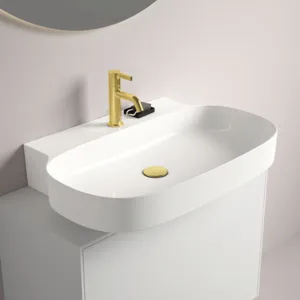 Ideal Standard Waschtisch Linda-X, 1 Hahnloch mittig, ohne Überlauf, weiß (Alpin), 750 x 500 x 135 mm