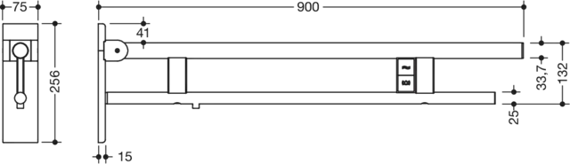 HEWI Stützklappgriff „System 900“